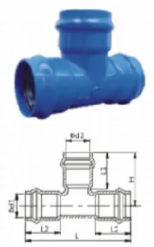 Ductile  iron all socket tee