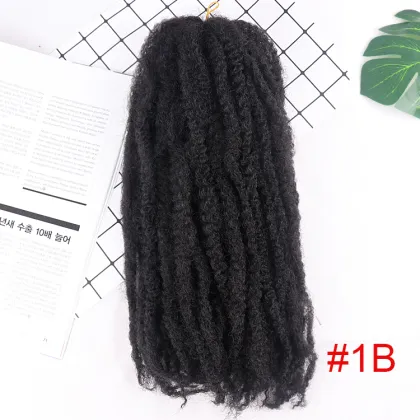 Marley Braiding Hair Synthetic Afro Kinky Marley Hair for Twists 18 Inch Marley Twist Braiding Hair Extensions