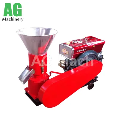 Diesel Flat Die Rice Sunflower Husk Pellet Press Machine