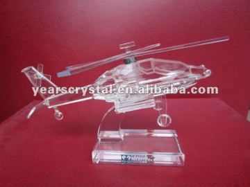 arrival crystal propeller-driven aircraft/airline/fighter aeroplane for crystal transport models with engraved (R-1047