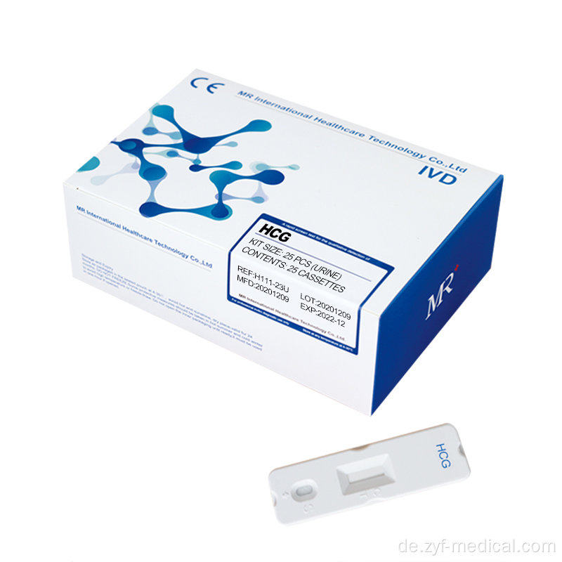 Hochempfindliche und genaue HCG -Rapid -Testkassette