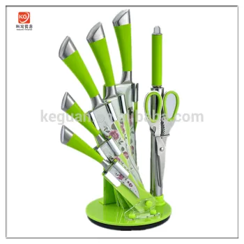 KS-127 7pcs stainless steel spray paint printing kitchen knife set