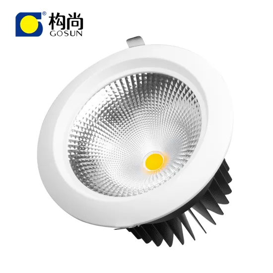 9 Inch 200-215mm Hole 52W 2700K-7000K Single CCT Fixed Frame Reflector Optic COB LED Recessed Downlight