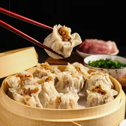 Handmade Three-Diced Glutinous Rice Artisanal Shaomai