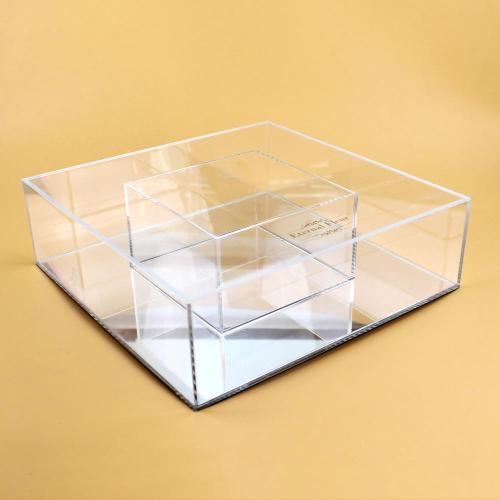 Square Acrylic Flower Box for Rose and Chocolate