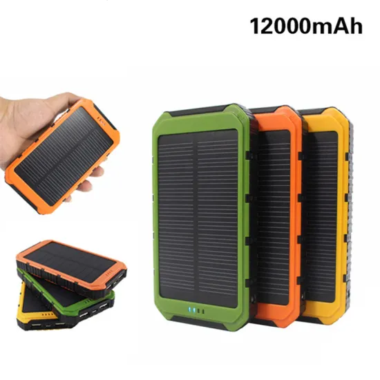 12000mah Dual USB Portable Waterproof Solar Power Bank Charger