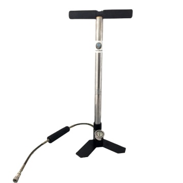 4 Stage Hand Compressor Stainless Steel Foldable Air Stirrup Pump 4500psi 300bar PCP Air Pump for Air Rifle