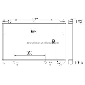 Aluminiumkühler für Nissan Maxima Cefiro A33 / Infiniti i30 I35 V6 3.0L 3,5L 2000-2004