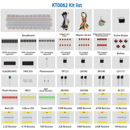 Electronics Components Starter Package Diy Electronics Learning Kit for Arduino Set R3 Tutorial