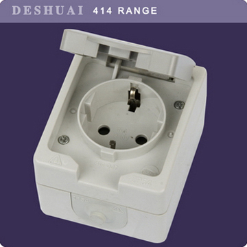 IP54 Waterproof Germany Type Wall Socket 414006