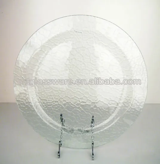 Clear glass round plates dessert plates dinner plates