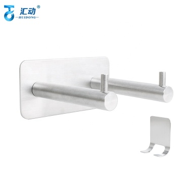 Black 304 Stainless Steel Wall-Mounted Wardrobe Hooks for Living Room and Bathroom in Northern Europe Design