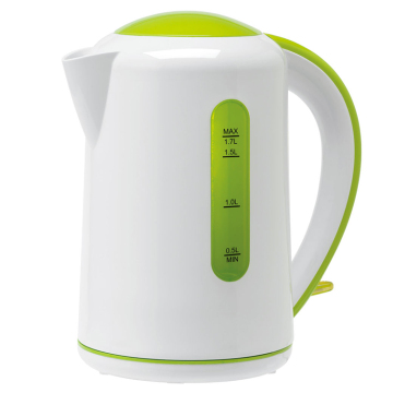 2200W Electric Plastic Kettle with 1.7L Capacity, 360 Degree Rotation and Removable Filter