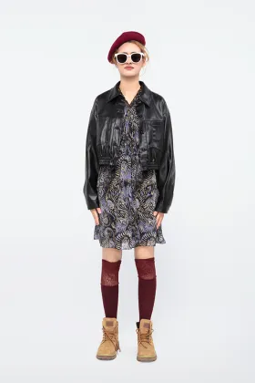 PU Black casual jacket