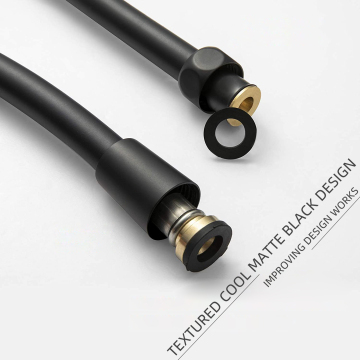 Premium Matte Black PVC Handheld Shower Head Hose