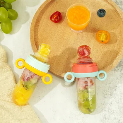 2021Custom Baby Food Squeeze Fresh Fruit Feeder Bottle