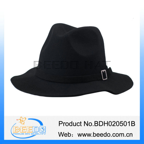 100% wool felt women fedora hat