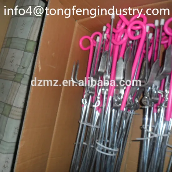 Tread in heavy duty pigtail post for farm electric fence