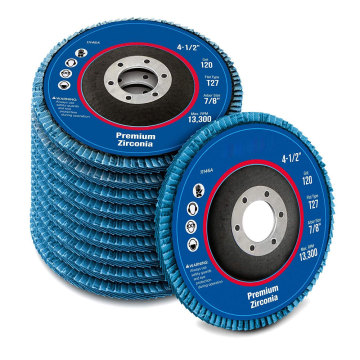 Vibratite Premium Zirconia 120 Grit Flap Disc 4.5 x 7/8 Inch Flat Grinding Disc