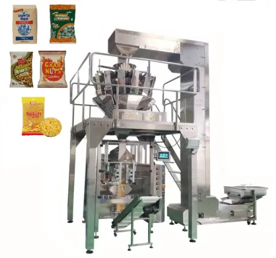Automatic High Speed Multi Heads VFFS Form Fill Seal Weigh Food Pouch Packaging Machine