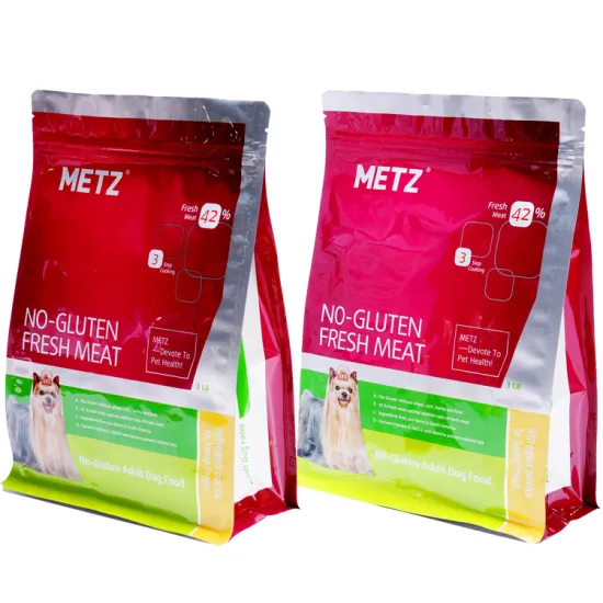 Bag Flat Bottom Pouches Dog Food Plastic Packaging