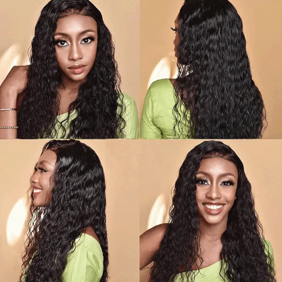 VIYAHAIR Hot sale Water Wave 100% Human Hair 360 Lace Frontal Wig 150% Density