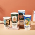 Copos de café de parede dupla personalizados com logotipo Eco de 22 onças