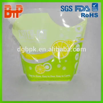 stand up sop milk or fruit juice spouted bag