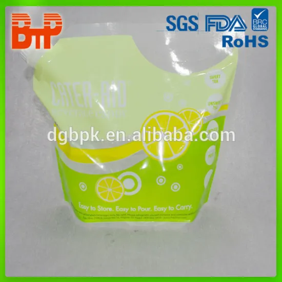 stand up sop milk or fruit juice spouted bag