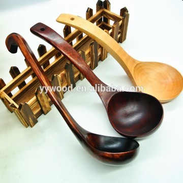 Eco-friendly Wooden kitchenware best wooden soup ladle/wooden big spoon/round soup spoon