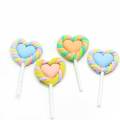 Colorful Heart Candy Shaped Polymer Clay For DIY Craft Decoration gIrls Garment Ornaments Nail Hair Arts Accessory