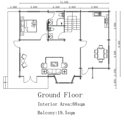 Quick Installation Easy Assembly Large Wooden Prefab Home
