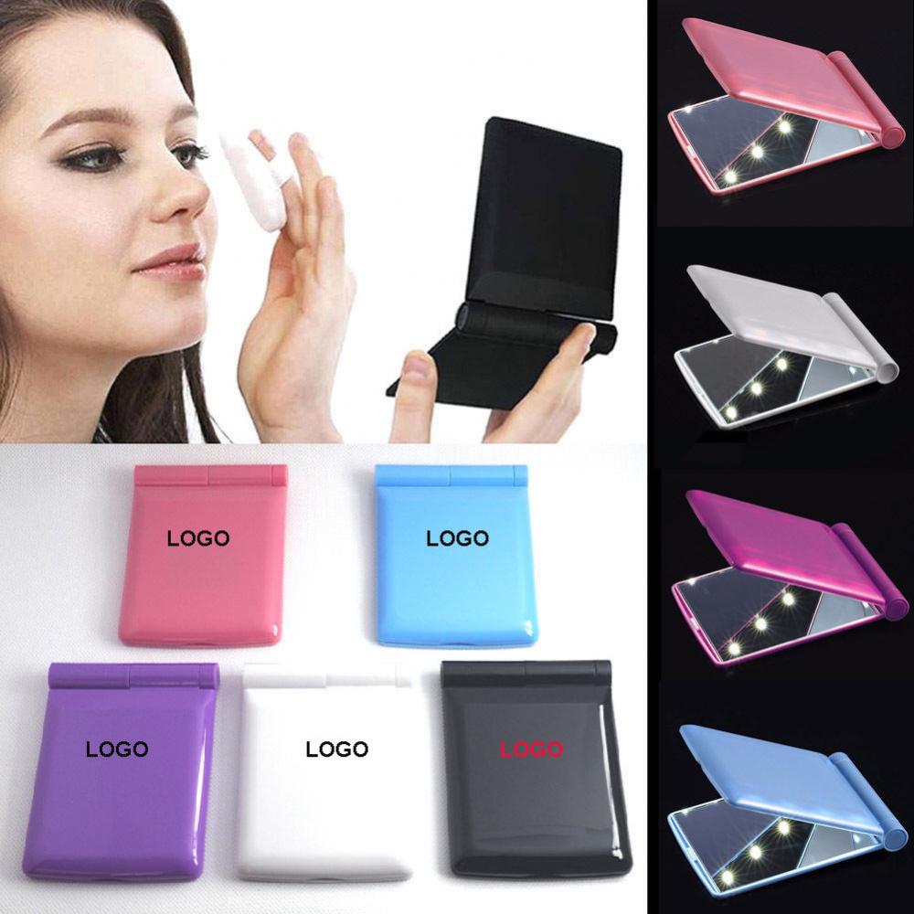 2022 Small Handheld Makeup Mirror Customized Logo Makeup Cosmetic Mirror Mirror Led Makeup With Light5 Jpg