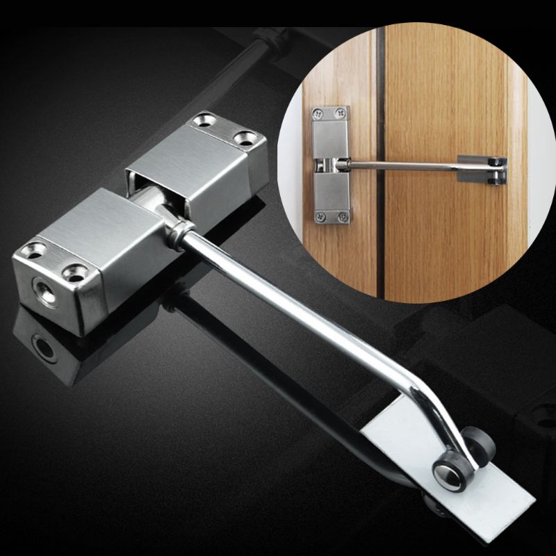 Auto Mounted Spring Door Closer Stainless Steel Adjust Surface Self Closing Door