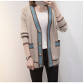 Cardigan lungo davanti a maniche lunghe da donna