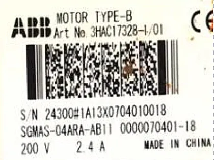 3HAC17328-1/01 ABB Servo Analog Input Close Loop Motor