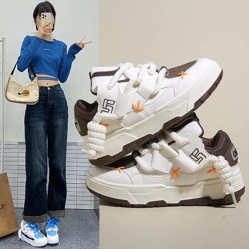 Versatile Thick-Soled Sneakers