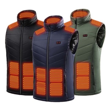 Nuovo design a sprofondamento del gilet riscaldato leggero con 15 zone di riscaldamento