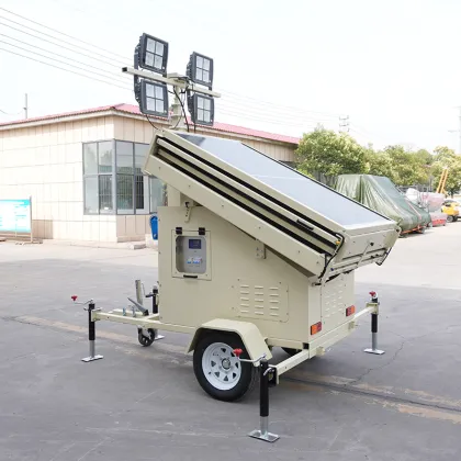 Emergency Lighting Mobile Light Tower with Solar Plate