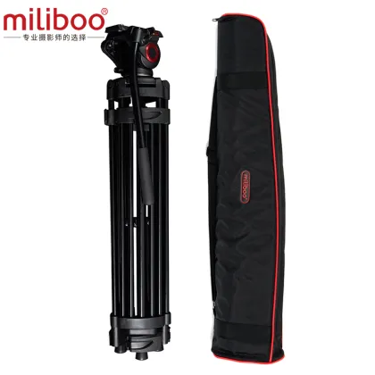 Promo miliboo Professional Portable Video Tripod with Hydraulic Head Digital DSLR Camera Stand tripod better than manfrotto