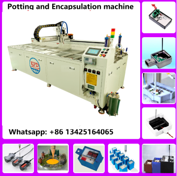 Polyurethane Glue Dispenser Automatic Metering Mixing Potting Machine with Conveyor Line
