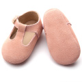 Pink Soft Leather Baby T Bar Shoes