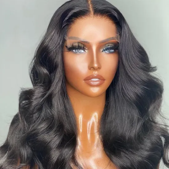 Wholesale Raw Indian Virgin Cuticle aligned Body Wave Human Hair Lace Front Wig For Black Women Full Hd Lace Frontal Closure Wig