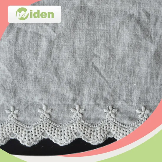 Customized Width 16 CM Embroidered Lace