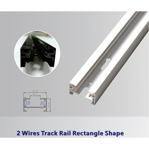 2 Wires LED Track Lighting Rail White black