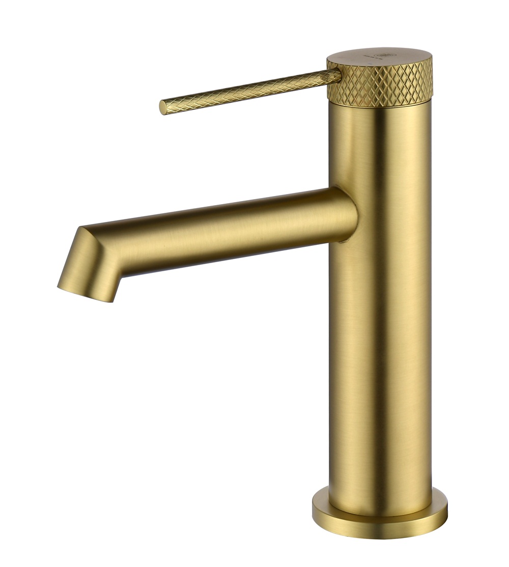 Maniglia per knurling intagliato rubinetto per lavabo singolo manico