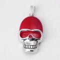 Red Carnelian Semi Precious stone Skull Pendant