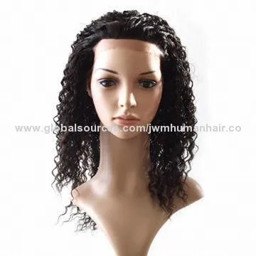 African/American Wig, Deep Curly, Dark Black
