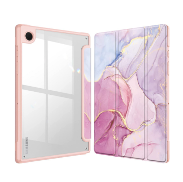 Customizable Marble Design Case for Samsung Galaxy Tab A8 2021 SM-X205 SM-X200 with Folding Stand Cover