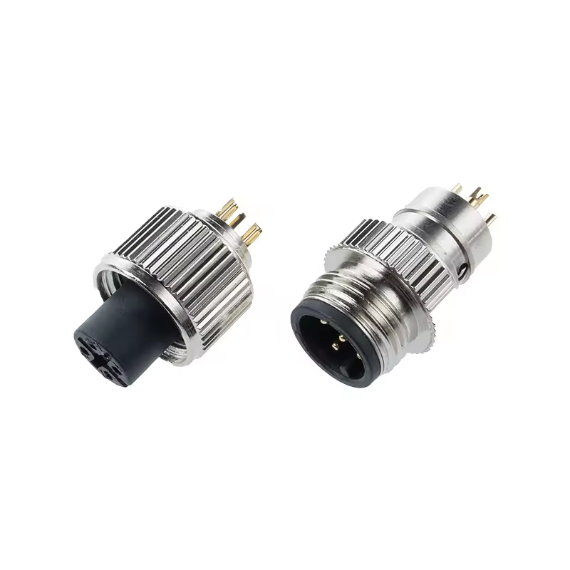 5-Pins M12 Solder Aviation Plug Socket Adapter Connector